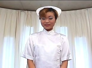 asiático, enfermeira, japonesa