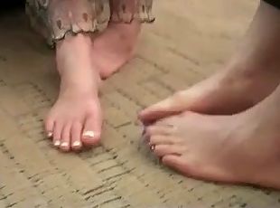 fötter, perfekt, fetisch, footrunk, femdom