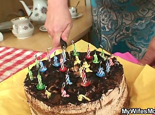 Mother in law's birthday blowjob