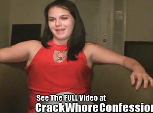 Filthy crack whore sucking cock