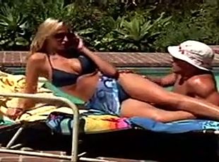 Sophie Evans assfucked by the pool