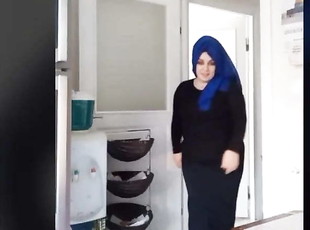 Sehvetli turbanli kadin hijab dans 